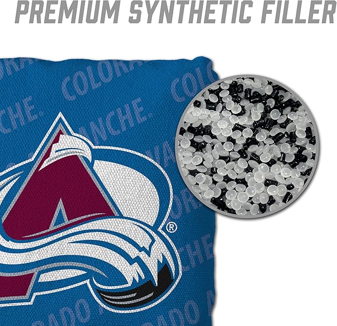 YouTheFan Officially-Licensed NHL Set of 4 Cornhole Bags - All Weather Regulation 6” x 6” Size - 16oz Weight - Designed in USA