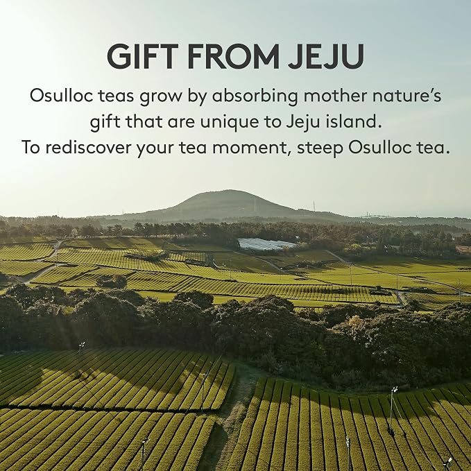 OSULLOC Premium Tea Collection (40 count, 10 flavors x 4 ea), Self Care Sampler Gift Box Variety Pack, Premium Organic Pure & Blended Tea from Jeju