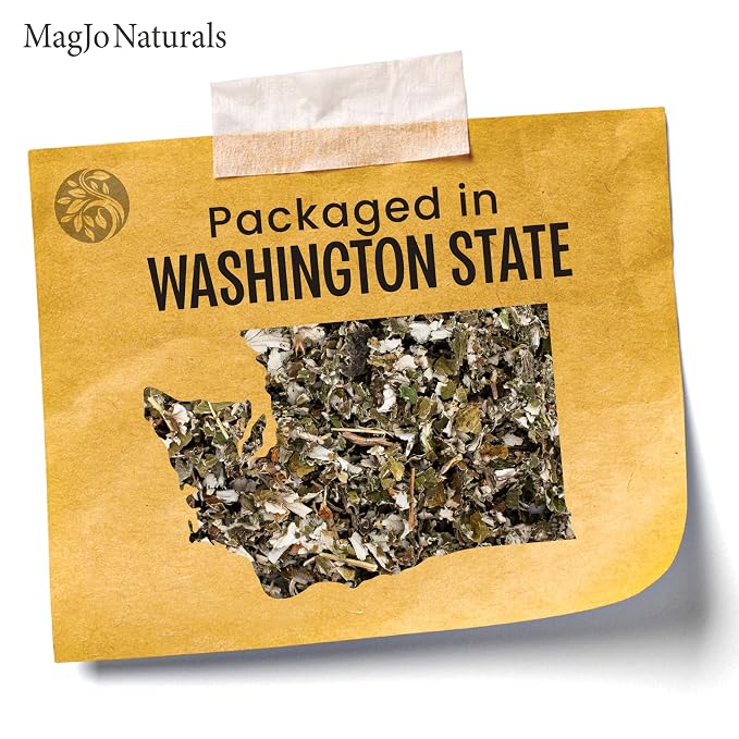 MagJo Naturals, Red Raspberry Leaf (16 Oz) Dried leaves, Wild-Harvest, herbal tea, Cut & Sifted, Packaged in USA, resealable bag