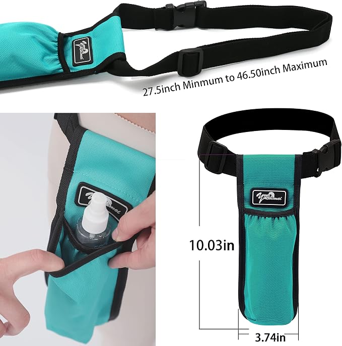 Massage Bottle Bag Massage Therapist Holster Massage Lotion Holster Massage Oil Holster（YR-1KD-MailGreen）