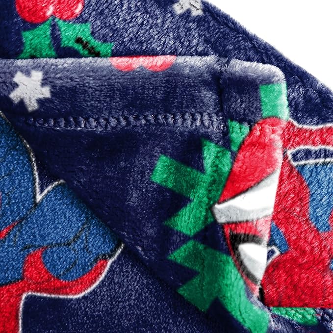 Jay Franco Kids Christmas Plush Throw Blanket – 50x70 Inches Soft & Cozy Fleece Throw for Holiday Bedroom & Couch Décor, Official Licensed Product, Blue - Spiderman