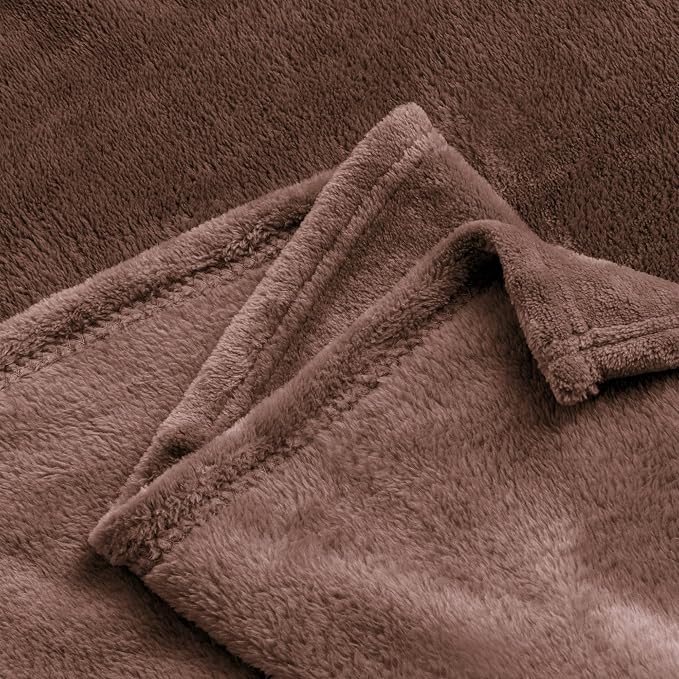 BEDELITE Fleece Blanket Soft Plush Queen Size Bed Blanket Brown 90"x90" | Ultra Soft Fleece, Plush Microfiber, Lightweight Warmth, All Season Comfort, Fade Resistant, Machine Washable,Perfect for Bed