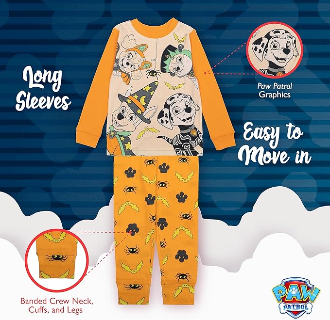 Nickelodeon Unisex Kids' Paw Patrol 2-piece Snug-fit Cotton Holiday Pajama Set, Soft & Cute for Kids