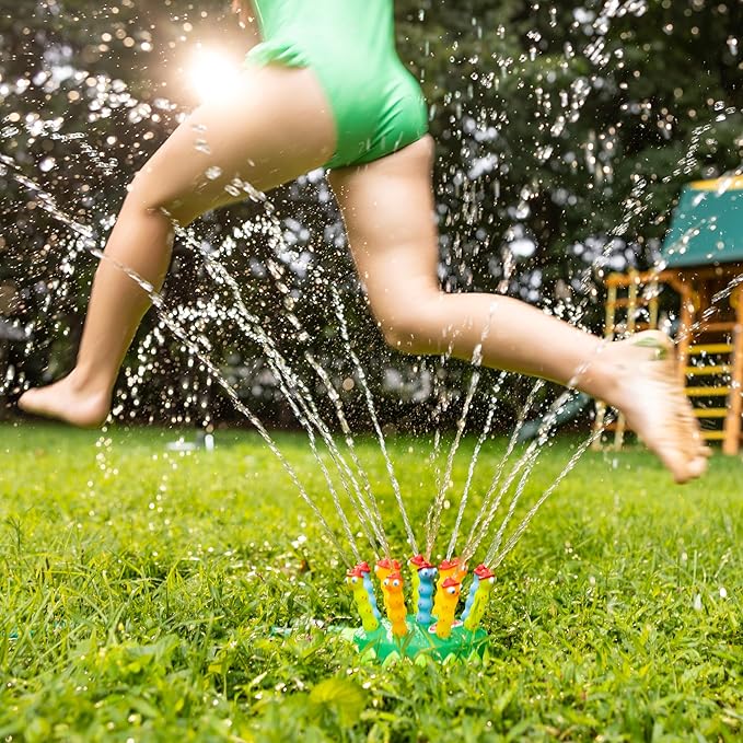 Melissa & Doug Splash Patrol Sprinkler Outdoor Water Toy for Kids - Water Sprinkler for Kids and Sensory Play, Connects to Standard Garden Hose, Ages 3+