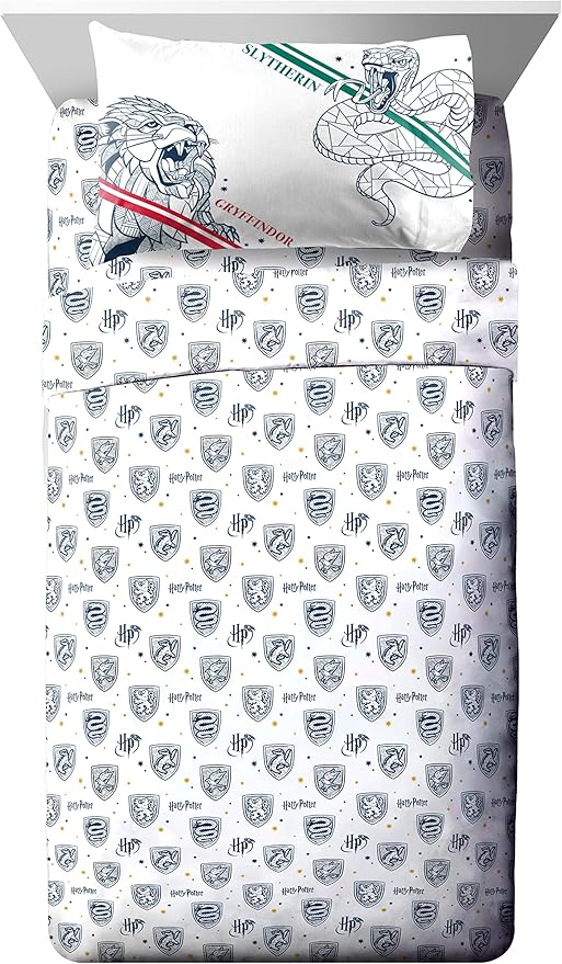 Jay Franco Harry Potter Stand Together 7 Piece Full Size Bed Set - Includes Comforter & Sheet Set - Super Soft Kids Bedding Fade Resistant Microfiber (Official Harry Potter Product)