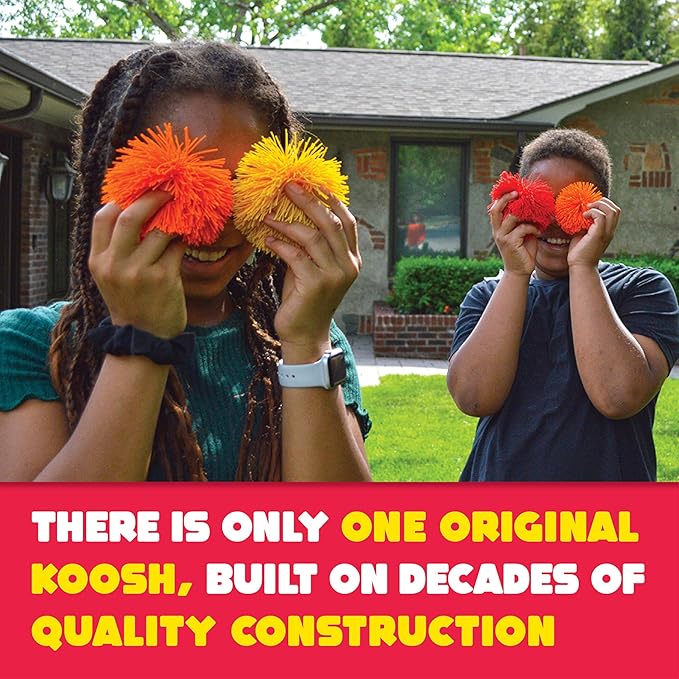 Koosh Balls 3 inch, 3 Pack Assorted Colors - Kids' Beach & Outdoor Fun, Ages 3+