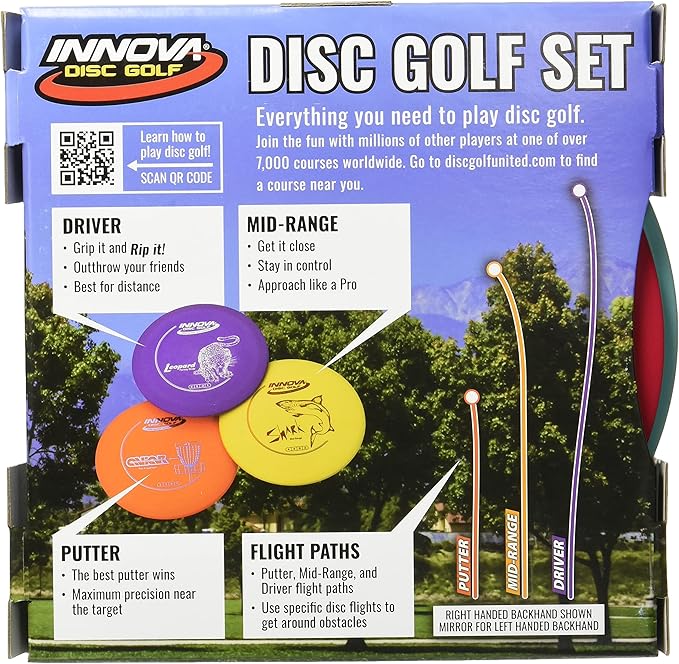 Innova Disc Golf Set – Driver, Mid-Range & Putter, Comfortable DX Plastic, Colors May Vary (3 Pack)