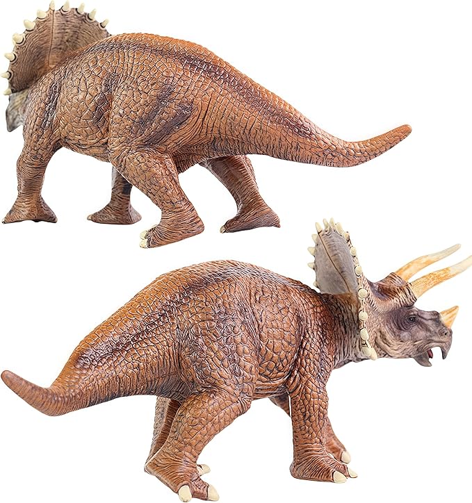 Gemini&Genius Dinosaur Toy Triceratops Action Figure, Realistic Dinosaur Toy Figure, Great for Gift, Storytelling, Birthday Cake Topper, Role Play, Collection or Room Decoration for Kids