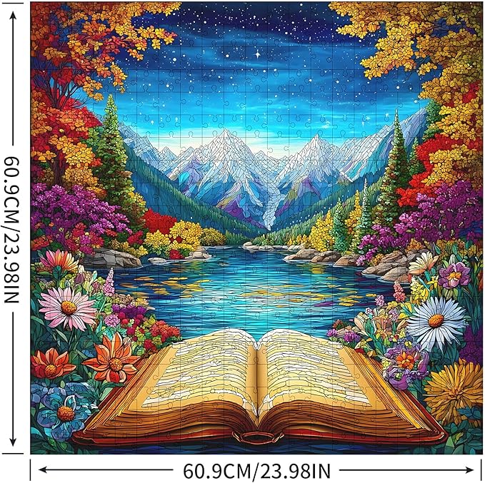 Puzzles for Adults 1000 Pieces, Landscape Jigsaw Puzzles - Pages of Nature, Flower Puzzle for Home Decor