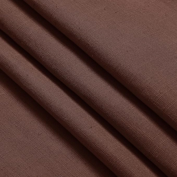 Nanspring Rustic Brown Linen Curtains 72 Inch Length for Living Room Semi Sheer Light Filtering Door Drapes 2 Panels Set for Kids Bedroom Back Tab Rod Pocket Modern Farmhouse Decor 52x72