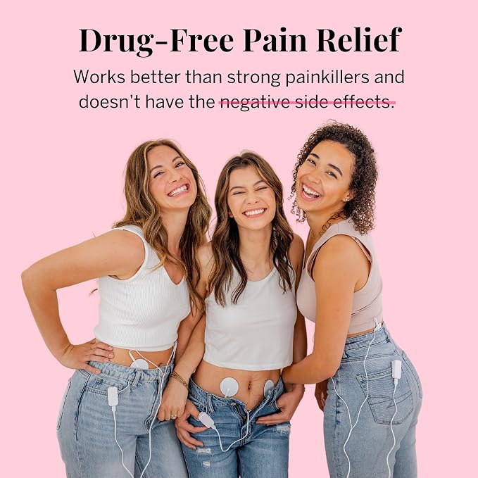 Pixie Period Pain Relief Device - Best PMS Relief Simulator with TENS Technology - Thinnest Wearable Tens Unit - Unnoticeable Under Clothes - Menstrual Cramp Comfort for Feminine Care