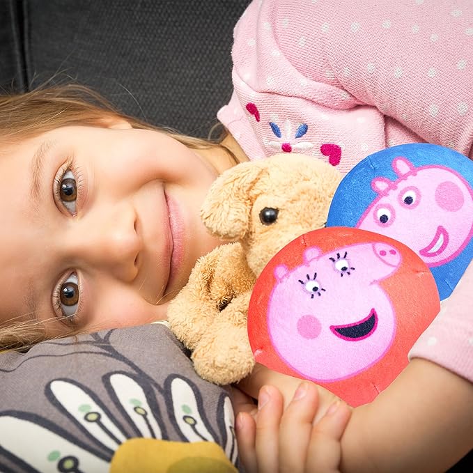 MiraBall Bibi Peppa Pig - Surprise Egg Capsule with Memory Foam Expandable Plush Toy – 3.7" (9.5cm) Soft Collectible with Hidden Surprises – Fun Gift for Kids, Parties, Holidays, Stocking Stuffers