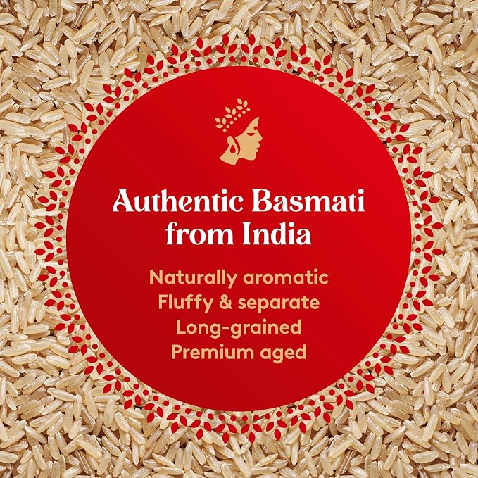 Royal Brown Basmati Rice - Authentic Long Grain Rice - 10 lb Bag | Perfect for Biryanis, Pilafs & Curries - Cook in Microwave or on Stove Top