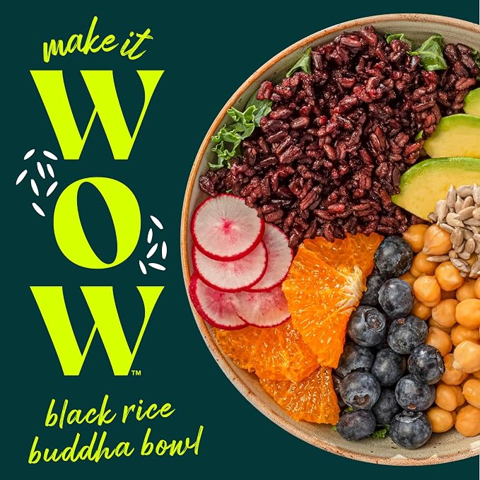 RiceSelect Black Rice, Whole-Grain Rice | Fiber-rich rice for stovetop, easy to cook, versatile pantry staple, gluten-free, vegan, kosher, non-GMO, 22-ounce jar