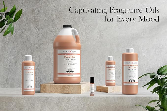 Aroma Depot Peach Type Perfume/Body Oil (7 Sizes) Our Interpretation, Premium Quality Uncut Fragrance Oil (4 Ounce Plastic Bottle (120ml))