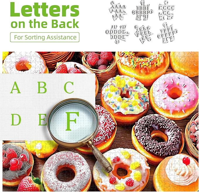 300 Piece Jigsaw Puzzle for Adults - Delightful Donuts Design - Challenging Adult Puzzle for Family Game Nights & Gifts - Fun Finished Size 17 x 11 Inches