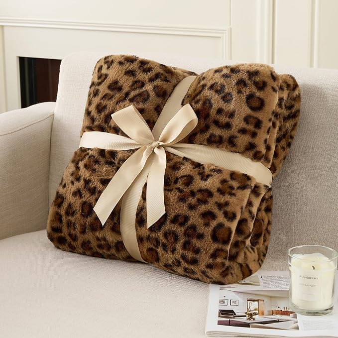 GALMAXS7 Cheetah Print Throw Blanket, Double-Sided Plush Faux Fur, 60"x80" | 500GSM Faux Fur,Double-Sided Leopard Design,Ultra Soft Plush Feel,All Season Cozy Blanket,No Shedding,Machine Washable