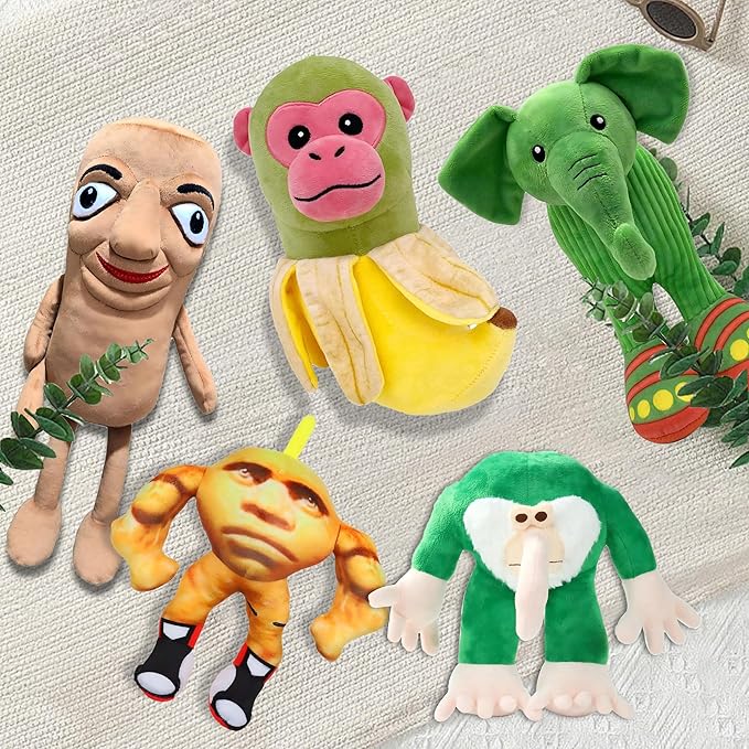 Zenitsu Italian Brainrot Plush Expressive Doll Funny & Unique Gift for Boys and Girls, Creative Home Décor Plush Toy for Christmas, Birthday (5pcs-1)