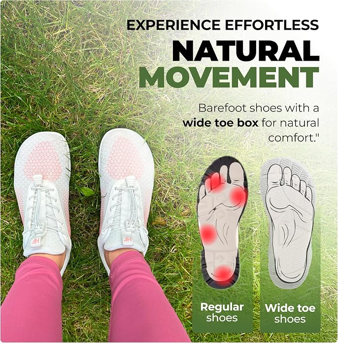 Hike Footwear HF Flow Barefoot Shoes for Women & Men - Minimalist Shoes with Arch-Support, Breathable Splash-Proof & Versatile Boot, Ergonomic Pain-Relief Posture Improvement Hiking Boots