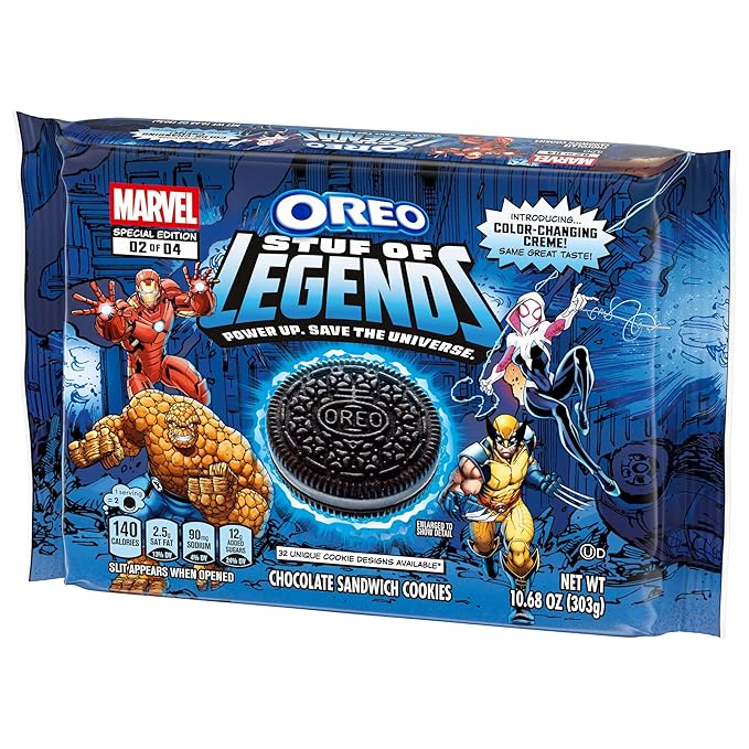 MARVEL OREO Stuf of Legends Chocolate Sandwich Cookies, Special Edition, 10.68 oz (Pack of 2)