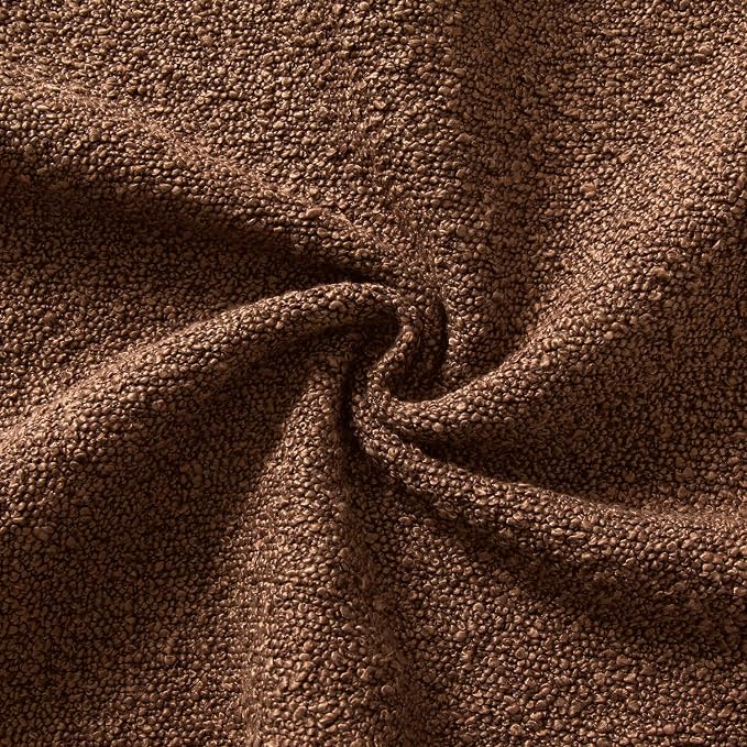 MIULEE 18x18 Decorative Lumbar Boucle Couch Pillow Covers Chestnut Brown | Set of 2 Textured Neutral Fall Autumn Throw Pillow Covers, Accent Solid Pillowcases, Sofa Living Room Home Decor