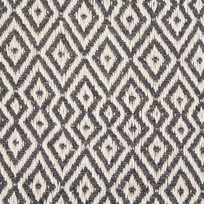 DII Rustic Farmhouse Double Diamond Woven Throw, 50x60, Mineral