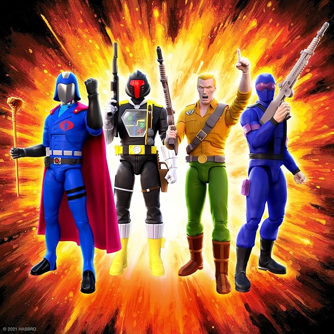 Super7 ULTIMATES! G.I. Joe Cobra Commander - 7" G.I. Joe Action Figure with Accessories Classic Cartoon Collectibles and Retro Toys