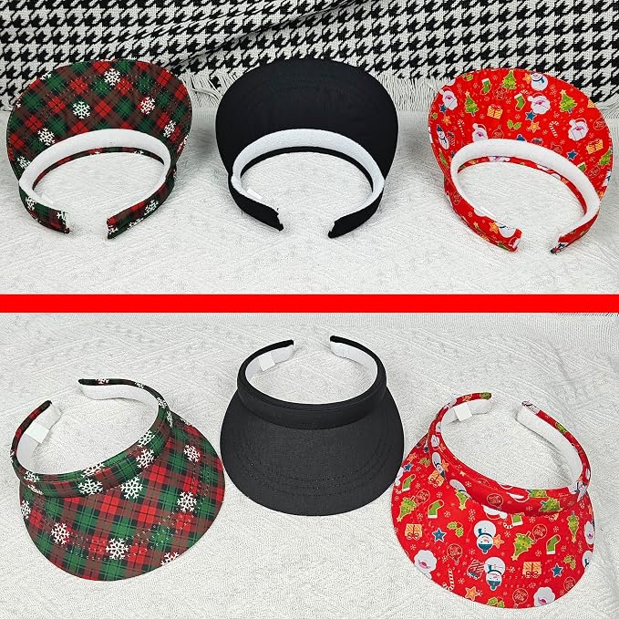 3 Pack Sports Sun Visor Hat Women Men Adjustable Clip On Visors Outdoor Golf Beach Cap