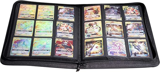 TopDeck 500 Card Ringless Zip Binder Pro - 9-Pocket Pages Side Load Sleeve TCG Storage Portfolio, Compatible with Pokemon, Yu-Gi-Oh, One Piece, MTG, Comic Trading Collectible Cards - Black