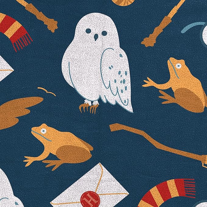 Jay Franco Kids Plush Throw Blanket – Soft & Cozy Fleece Throw for Bedroom & Couch Décor, Official Licensed Product, Blue - Harry Potter, 40x50 - Travel Blanket