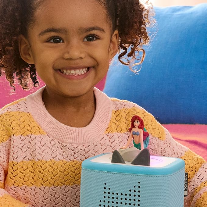 Toniebox 2 Audio Player Disney Princess Bundle for Kids 3+ with Ariel, Moana, Merida, and Belle - Sky Blue