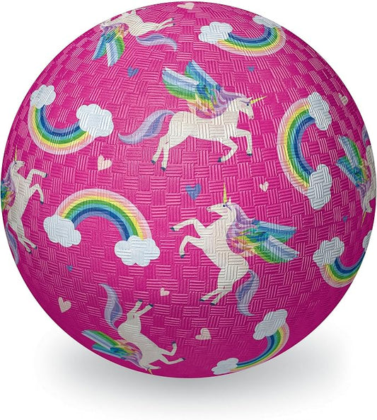Crocodile Creek Playground Ball - Durable Rubber Ball for Kids Ages 3 and Up - Bouncy Inflatable Ball for Kickball, Indoor Games, and Outdoor Sports - PVC-Free