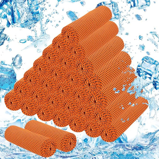 30Pack Cooling Towels for Neck and Face (40"x12"), Ice Microfiber Cooling Towels Bulk for Workout Cooling Neck Wraps Sweat Towels for Gym Yoga Golf Running Sport