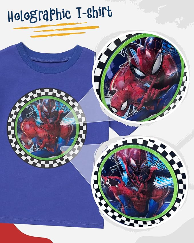 Marvel Boys' Spiderman S/S Lenticular Shor
