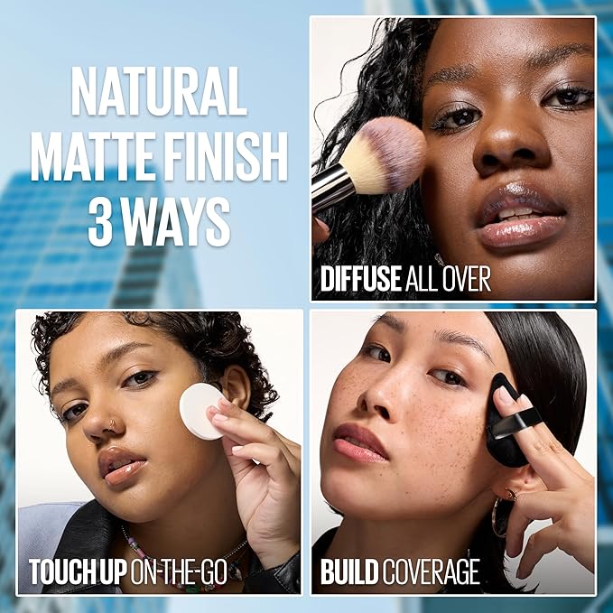 Maybelline Fit Me Matte + Poreless Pressed Face Powder Makeup & Setting Powder, Coconut, 1 Count