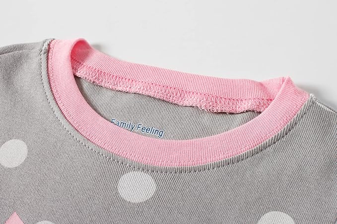 Family Feeling Kids & Toddler Girls Boys Pajamas 2 Piece Pjs Set 100% Cotton Sleepwear