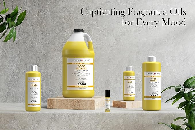 Aroma Depot 2 oz / 2 Ounces Coco Mango Unisex Perfume/Body Oil Our Interpretation, Premium Quality Uncut Fragrance Oil Soap, Candle Making & Incense