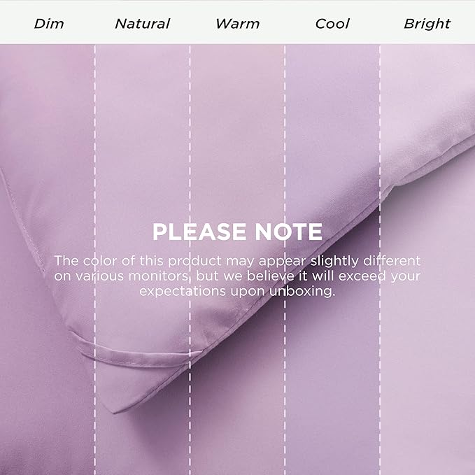 Bedsure Comforter Duvet Insert - Quilted Comforters Full Size, All Season Duvet, GentleSoft Down Alternative Bedding Blanket, with 8 Tabs, Gifts for Women/Men, Light Purple, Full 86 x 82 Inches