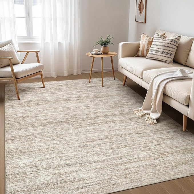 Nakagishi Boho 5x7 Area Rug Living Room Rugs Machine Washable Dark Brown | Soft, Pet & Kid Friendly, Carpet for Living Room/Bedroom/Office/Kitchen/Nursery, Daily Home Decor Stain Resistant Moroccan