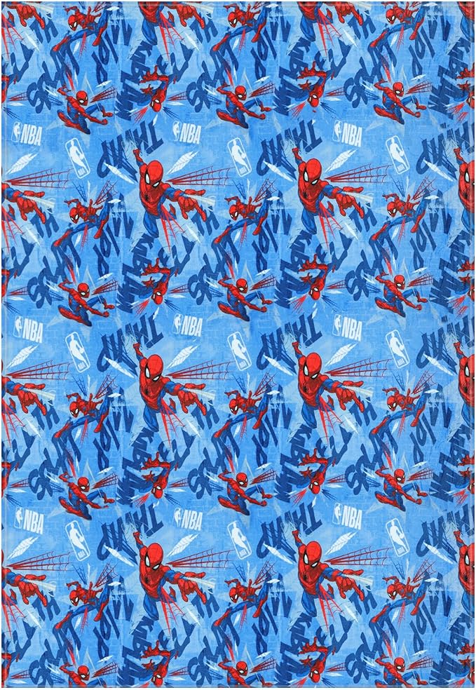 Northwest Disney Marvel Spiderman Plush Throw Blanket, Oversized 62" x 90" Silk Touch Soft Fleece Blanket for Kids & Adults, Officially Licensed