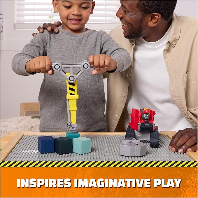 Rubble & Crew Charger's Mega Power Crane, Toy Truck with Charger Figure & 2 Detachable Tools, PAW Patrol Kids Toys for Boys & Girls Ages 3 and Up