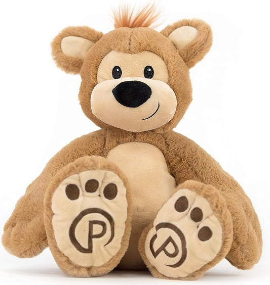 Plushible Pawley The 18" Teddy Bear Stuffed Animal - Teddy Bear Plush Toy with Embroidered Details, Soft Stuffed Toy for Babies, Toddlers & Kids, Ideal for Birthdays