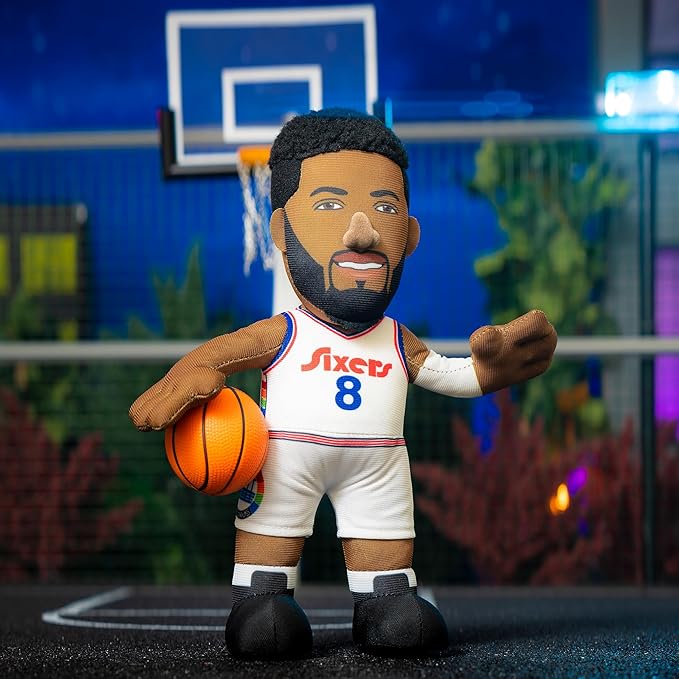 Bleacher Creatures Philadelphia 76ers Paul George 10" NBA Plush Figure(City Edition '24-'25) - A Superstar for Play or Display