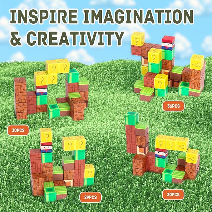 Mini Magnetic Blocks with Portable Iron Storage Box - Travel Magnet Building Block for Kids, STEM Construction Toys for Ages 3+, Educational Learning Toy Gift for Boys Girls