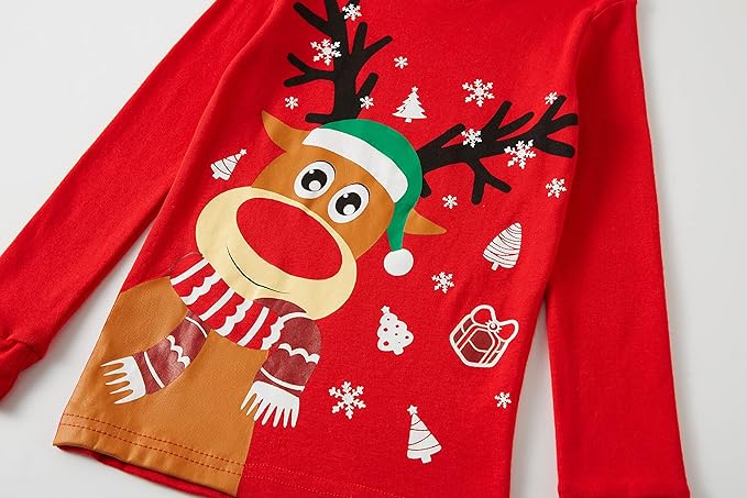 Family Feeling Kids & Toddler Girls Boys Pajamas 2 Piece Pjs Set 100% Cotton Sleepwear