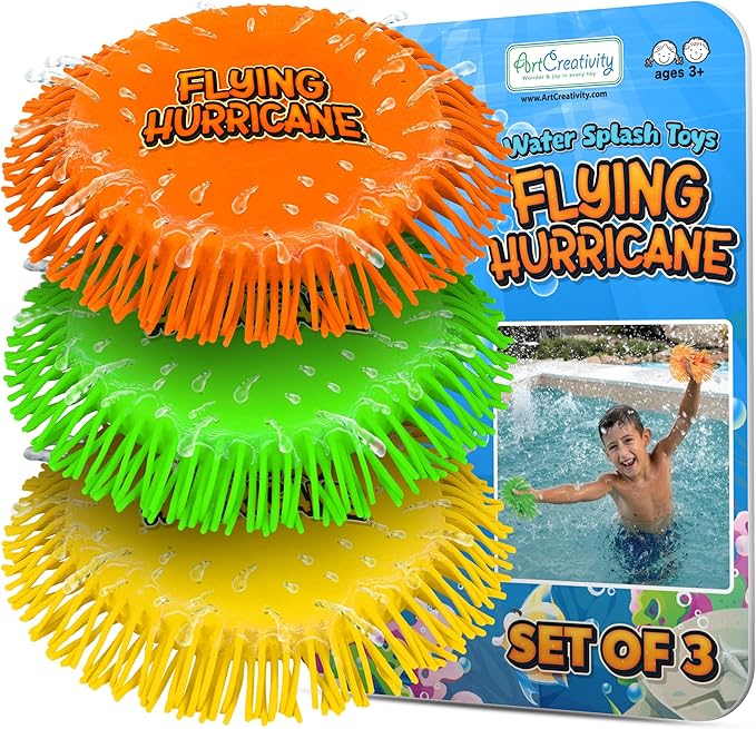 ArtCreativity Soft Water Frisbees for Kids, Soft Sports Discs (3 Pack), Beach Water Toys & Swimming Pool Toys for Kids, Backyard Fun Toy & Outdoor Summer Games, Birthday Gifts for Boys & Girls