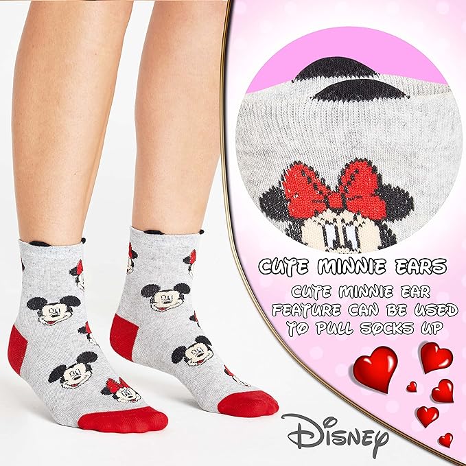 Disney Stitch Socks Gifts for Women Teens, US Size 4-9, Baby Yoda Pack of 5 Fuzzy Casual Crew Socks for Home Sleep Winter