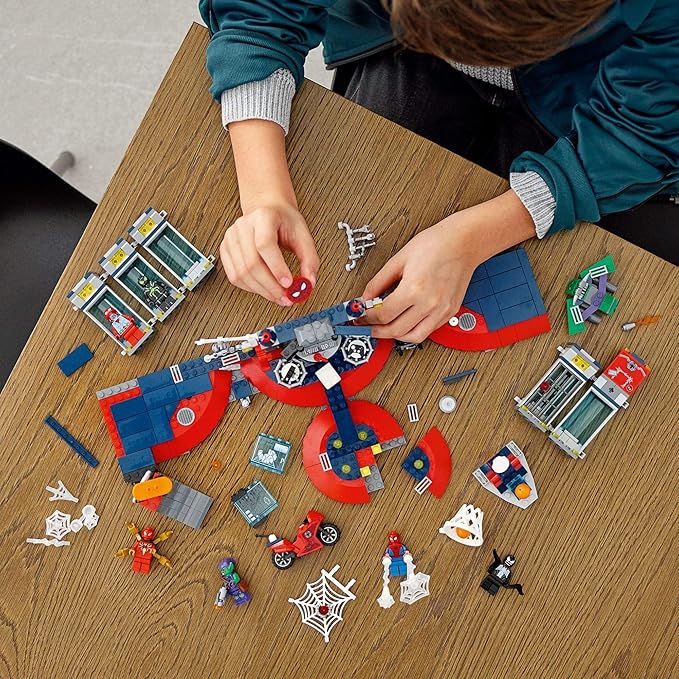 LEGO Marvel Spider-Man Attack on The Spider Lair 76175 Cool Building Toy, Featuring The Spider-Man Headquarters; Includes Spider-Man, Green Goblin and Venom Minifigures