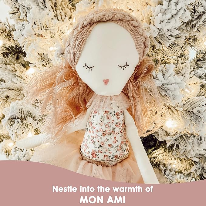 Mon Ami Rose Scented Designer Plush Doll, Fun Adorable Stuffed Toy Gift for Little Girls or Boys, Baby, Toddlers and pre-School Kids, Use as Toy or Room Decor, Great Gift for Kids, 20"