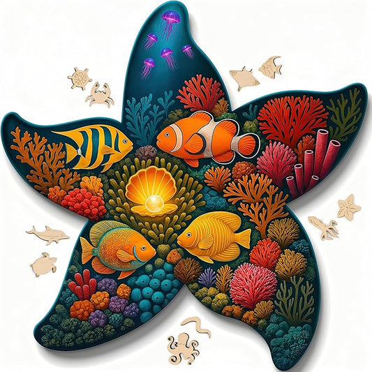 Premium Wooden Puzzles for Adults - 100 Piece Eco-Friendly Wood Puzzles - Relaxation & Brain Training - Unique Jigsaw Puzzle - Whimsical Shape Puzzle Pieces 9.8 × 9.8 in